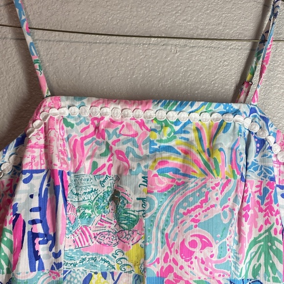 Lilly Pulitzer Jesse 00 Summer Remix Jesse Romper Skort Adjustable Straps Cotton - Picture 6 of 12